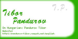 tibor pandurov business card